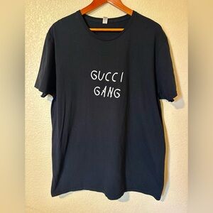 Black “Gucci Gang” Parody Graphic Tee